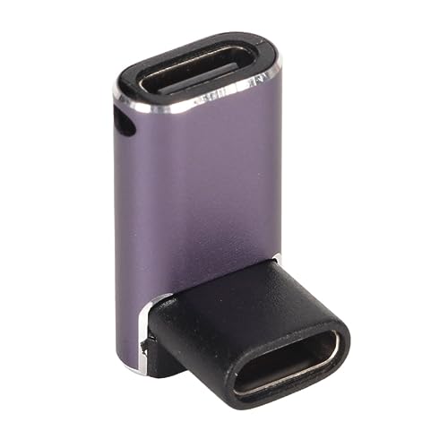 USB C Rechtwinkliger Adapter, PD 240 W Schnellladung, 8K-Videoanzeige, LED-Licht, Kompatibel mit 3 4, USB C Dockingstationen (Violett) von Sxhlseller