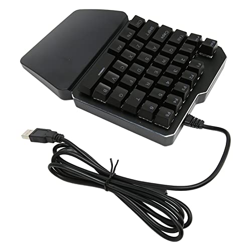 Verdrahtete Einhändige Tastatur, Einhändige Gaming-Tastatur, RGB mit Hintergrund Beleuchtung und 35 Tasten -Gaming-Tastatur für Gaming-Büroarbeit, Blauer Schalter von Sxhlseller
