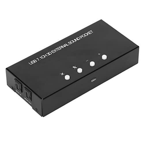 Virtuelle 7.1-Kanal Externe Soundkarte, USB 2.0 Audio Adapter Externe Stereo Soundkarte mit Dual 3.5mm Mikrofonanschluss, Plug and Play, für PC Laptop Desktop Computer von Sxhlseller