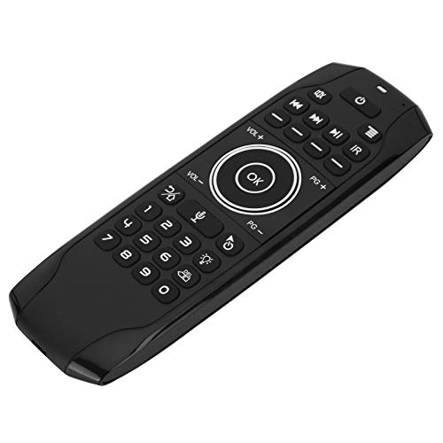 Voice Air Remote Mouse, 2.4G Wireless Keyboard Fly Mouse mit Integriertem 6-Achsen-Gyroskopsensor, IR-Lernfernbedienung Fly Air Mouse für PC-Computer, Smart TV, Android TV Box, Plug and Play von Sxhlseller