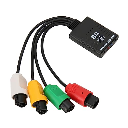 Wireless Controller Adapter für , Bluetooth Controller mit LED Anzeige für N64 Konsole, Unterstützt 4 Spieler, Wireless Konverter für für für Switch für von Sxhlseller