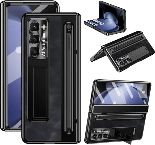 All-in-One Anti-Fall Schutzhülle mit Folie für Samsung Z Fold 4/5/6, Anti-Kratzer Handyhülle mit Stiftfolie und Ständer Schwarz All-in-One Anti-Fall Schutzhülle mit Folie für Samsung Z Fold 4/5/6, Anti-Kratzer Handyhülle mit Stiftfolie und Ständer Schwarz von Syanus