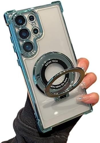 Anti-Fall Phone Case mit unsichtbarem Ring Ständer für Samsung, Galvanisierte Vier Ecken Anti-Drop Airbag Ultra Dünn Handyhüllen Grün Anti-Fall Phone Case mit unsichtbarem Ring Ständer für Samsung, Galvanisierte Vier Ecken Anti-Drop Airbag Ultra Dünn Handyhüllen Grün von Syanus