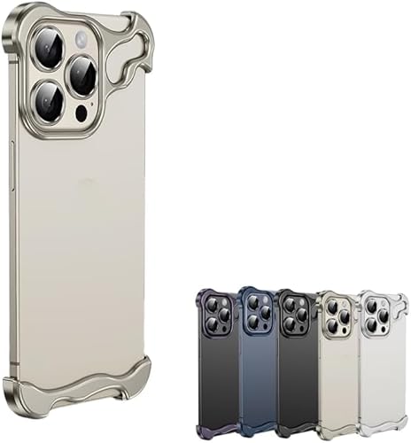 Syanus Alloy Armor Schutzhülle für iPhone, Legierung Armor Premium-Handyhülle, spezielle geformte Metall-Eckpolster, Anti-Fall-Handyhülle mit Objektivfolie für iPhone 16, 15, 14 Pro/Plus/Pro Max, Grau Syanus Alloy Armor Schutzhülle für iPhone, Legierung Armor Premium-Handyhülle, spezielle geformte Metall-Eckpolster, Anti-Fall-Handyhülle mit Objektivfolie für iPhone 16, 15, 14 Pro/Plus/Pro Max, Grau von Syanus