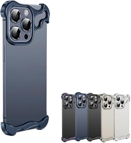 Syanus Alloy Armor für iPhone Hülle, Alloy Armor Premium Phone Case, spezielle geformte Metall-Eckpolster, Anti-Fall Handyhülle mit Objektivfolie für iPhone 16, 15, 14 Pro/Plus/Pro Max, Blau Syanus Alloy Armor für iPhone Hülle, Alloy Armor Premium Phone Case, spezielle geformte Metall-Eckpolster, Anti-Fall Handyhülle mit Objektivfolie für iPhone 16, 15, 14 Pro/Plus/Pro Max, Blau von Syanus