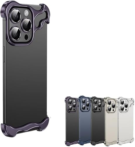 Syanus Alloy Armor für iPhone Hülle, Alloy Armor Premium Phone Case, spezielle geformte Metall-Eckpolster, Anti-Fall Handyhülle mit Objektivfolie für iPhone 16, 15, 14 Pro/Plus/Pro Max, Lila Syanus Alloy Armor für iPhone Hülle, Alloy Armor Premium Phone Case, spezielle geformte Metall-Eckpolster, Anti-Fall Handyhülle mit Objektivfolie für iPhone 16, 15, 14 Pro/Plus/Pro Max, Lila von Syanus
