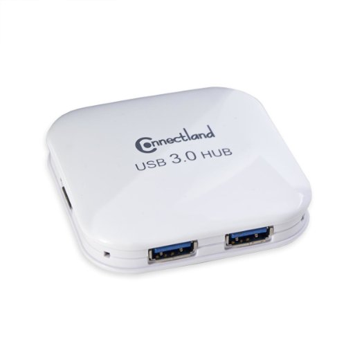 Connectland Hub USB 3.0, 4 Ports (340117) weiß von Syba