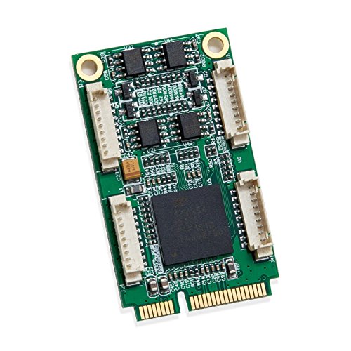 IO Crest SI-MPE15050 Exar354 Chipsatz Mini PCI-Express 1.1 4-Port RS-422/485 Serielle Karte, Grün von Syba