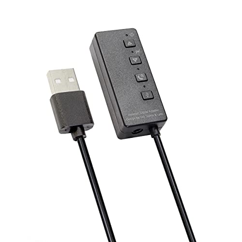USB-Audio-Adapter, USB auf 3,5 mm Klinke TRS AUX Adapter für integrierten Chip USB-Soundkarte für Kopfhörer mit separatem Stecker TRS 3-polige Mikrofone von Syba