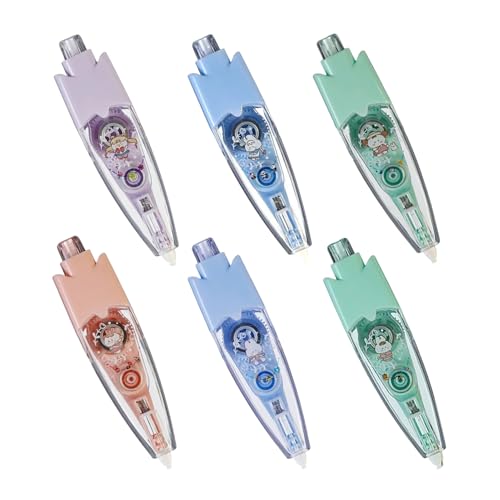 Syengery Druckknopf-Dekorstift - Nachfüllbare Druckstifte Für Scrapbooking - Niedliche Nachfüllbare Sechs Spitz Spitze Buntstifte Korrektur Schulsachen Für Schüler Tagebuch Basteln Kunstprojekte von Syengery