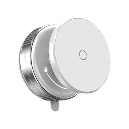Syengery Vakuum Handyhalter | Vakuum Handyhalterung Magnethalterung | 360° Drehbarer Starker Magnetträger, Autoinnenraum Zubehör Schreibtischständer für Alle Smartphones von Syengery