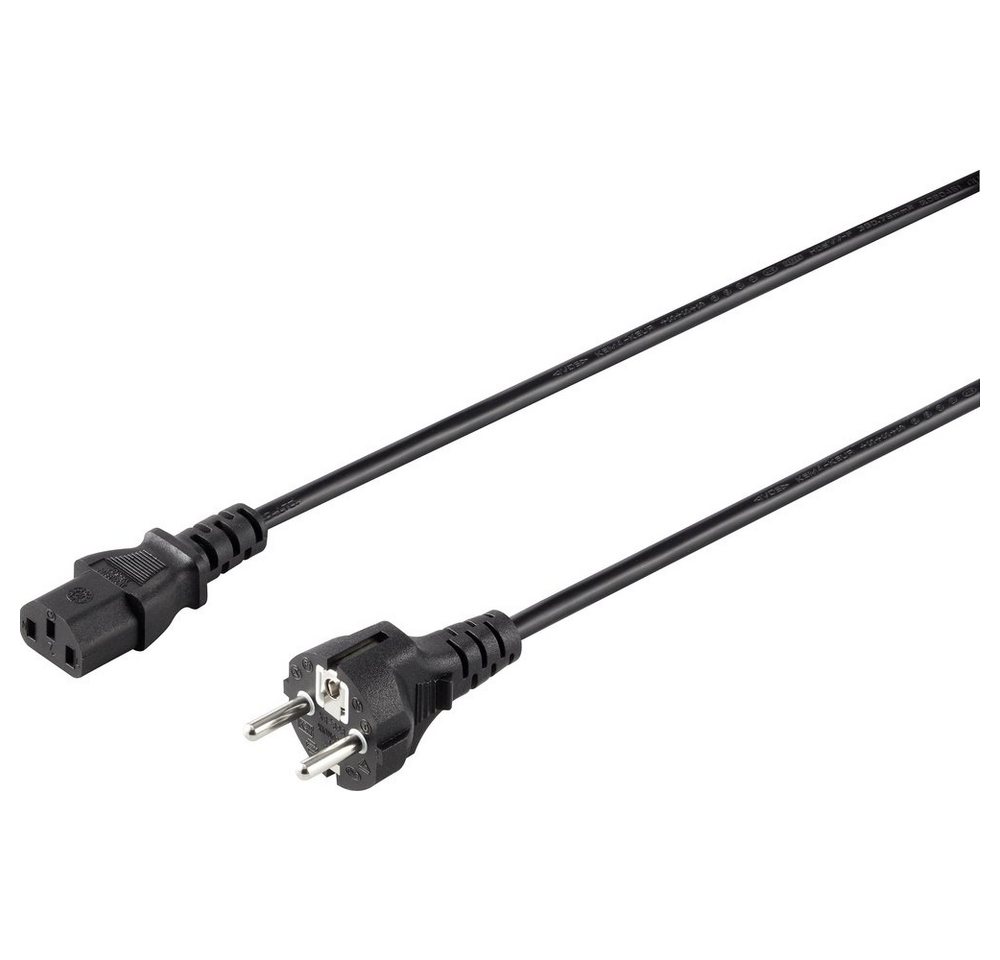 Sygonix Sygonix SY-5042692 Kaltgeräte Anschlusskabel Schwarz 2.00 m Elektro-Kabel, (2.00 cm) von Sygonix