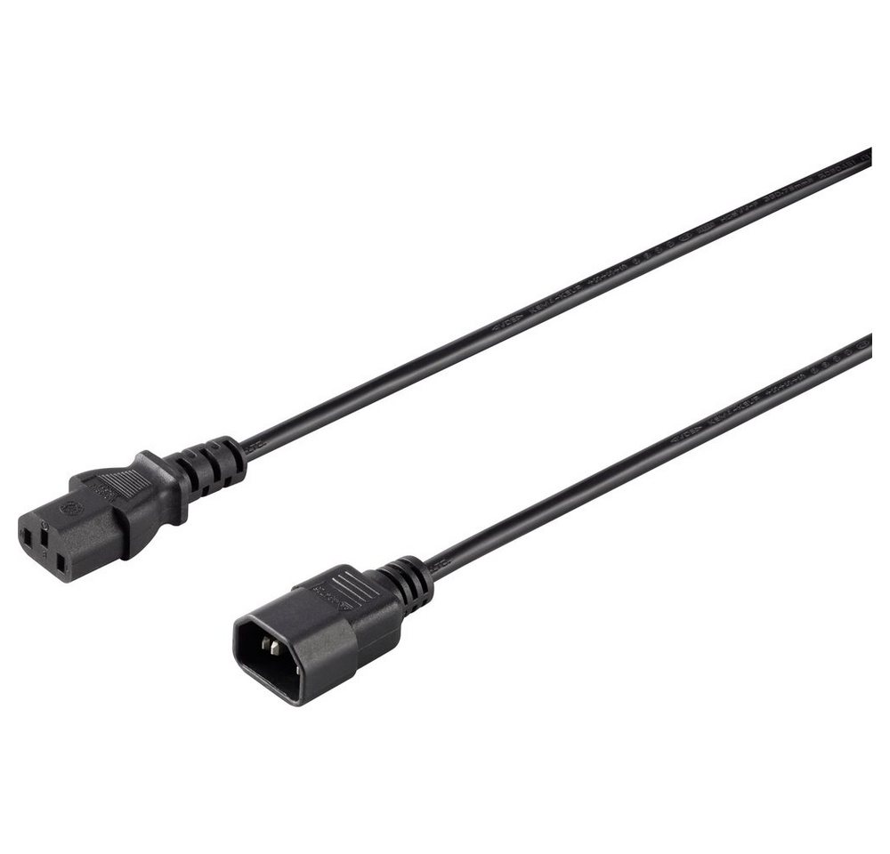 Sygonix SY-5042726 Kaltgeräte Verlängerungskabel Schwarz 0.50 m Elektro-Kabel, (50.00 cm) von OTTO