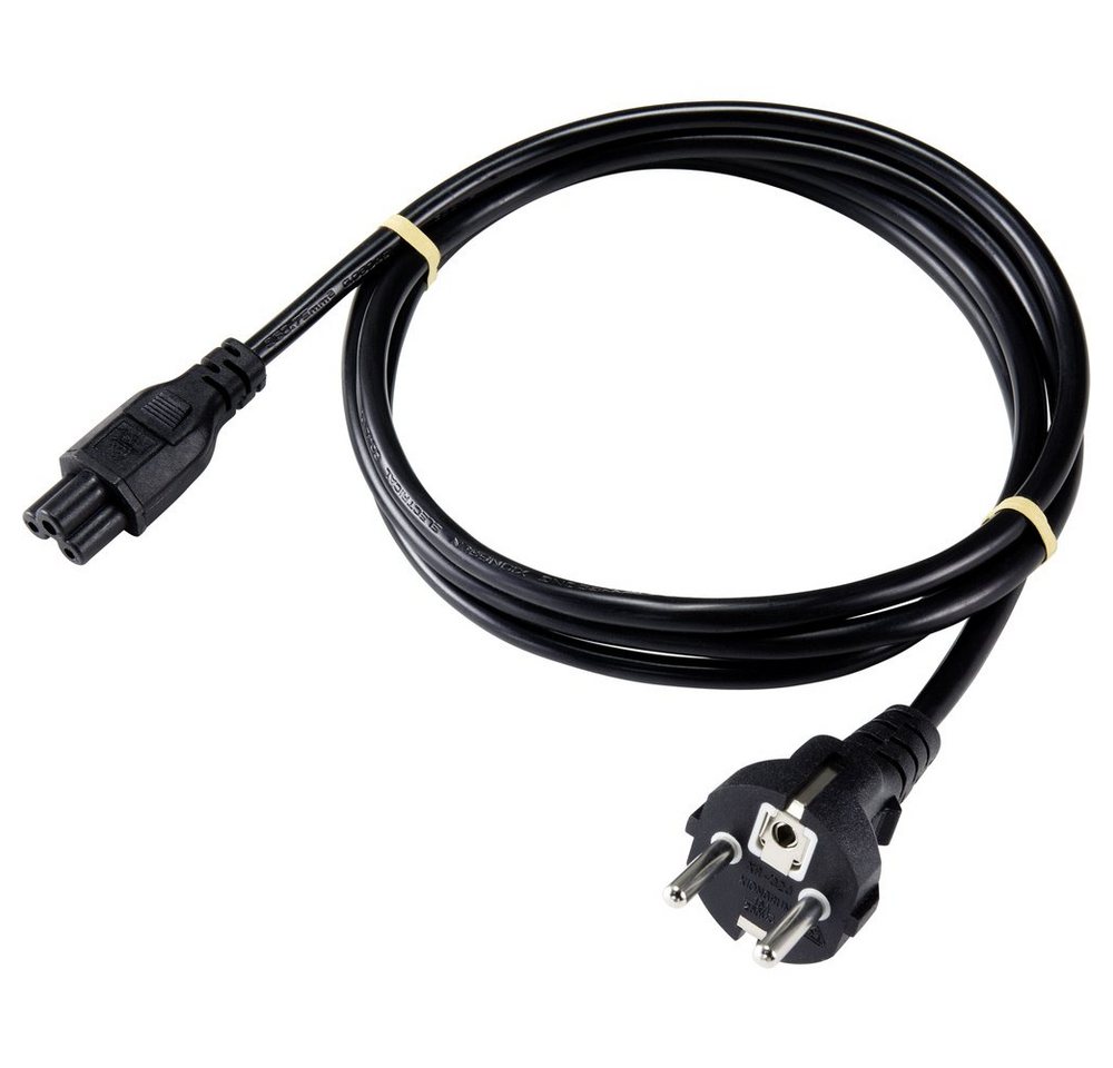 Sygonix Sygonix SY-5042732 Notebook Netzkabel Schwarz 1.80 m Elektro-Kabel, (180.00 cm) von Sygonix