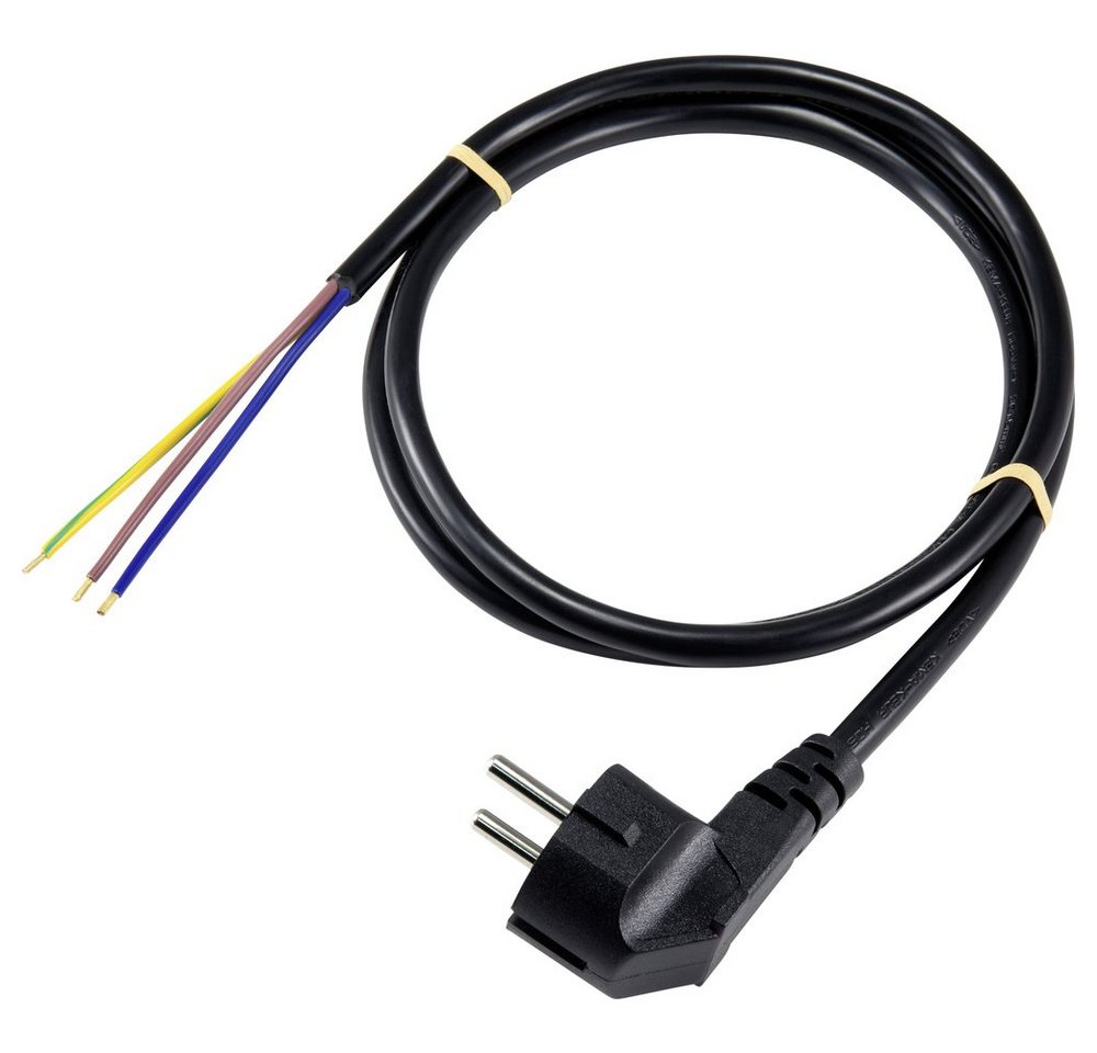 Sygonix Sygonix SY-5043472 Strom Anschlusskabel Schwarz 1.50 m Netzkabel, (150.00 cm) von Sygonix