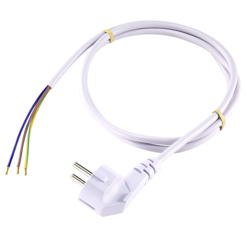 Sygonix Sygonix SY-5043482 Strom Anschlusskabel Weiß 2.00 m Netzkabel, (200.00 cm) von Sygonix