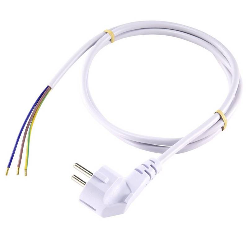 Sygonix Sygonix SY-5043482 Strom Anschlusskabel Weiß 2.00 m Netzkabel, (200.00 cm) von Sygonix
