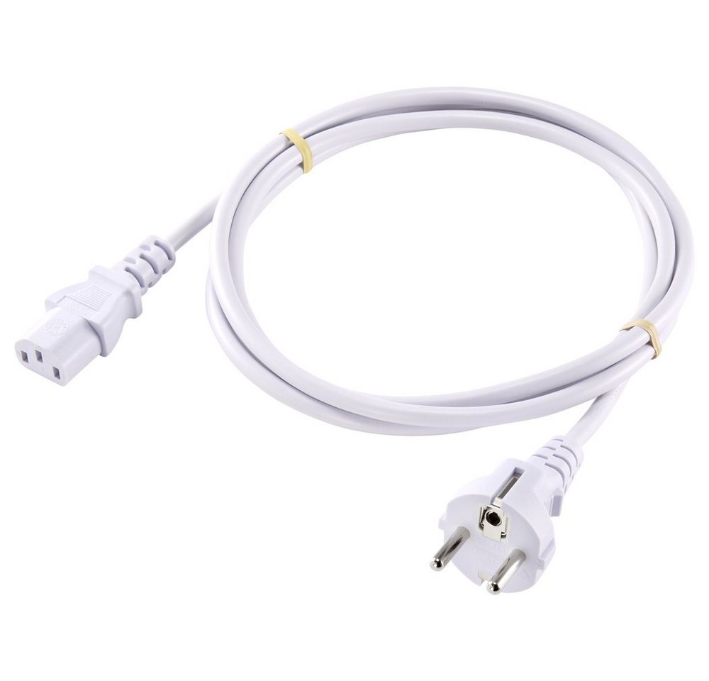 Sygonix Sygonix SY-5043494 Kaltgeräte Anschlusskabel Weiß 2.00 m Elektro-Kabel, (200.00 cm) von Sygonix