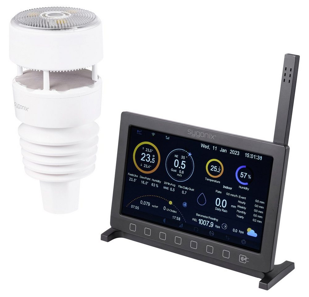 Sygonix Sygonix SY-5479628 WLAN-Wetterstation Vorhersage für 2 Tage Anzahl Se Wetterstation Sygonix Sygonix SY-5479628 WLAN-Wetterstation Vorhersage für 2 Tage Anzahl Se Wetterstation von Sygonix