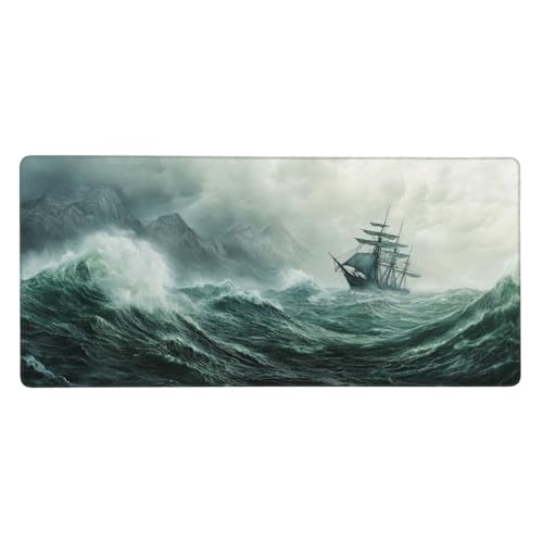 Gaming Mauspad XXL 800 x 300 mm, Meer Mousepad Segelboot Desk Mat mit Vernähte Kanten, WassXerdicht Anti-Rutsch Tastatur Unterlage, Verbessert Präzision und Geschwindigkei Mauspads für Gamer -Y1137 Gaming Mauspad XXL 800 x 300 mm, Meer Mousepad Segelboot Desk Mat mit Vernähte Kanten, WassXerdicht Anti-Rutsch Tastatur Unterlage, Verbessert Präzision und Geschwindigkei Mauspads für Gamer -Y1137 von Syiboo
