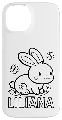 Liliana Name Hase Häschen Osterhase zum Ausmalen Mädchenname Hülle für iPhone 14 Liliana Name Hase Häschen Osterhase zum Ausmalen Mädchenname Hülle für iPhone 14 von SylColor Namensgeschenke mit Aufdruck zum Malen