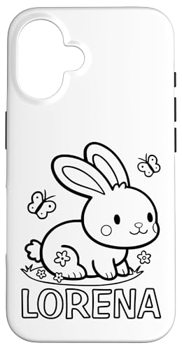Lorena Name Hase Häschen Osterhase zum Ausmalen Mädchenname Hülle für iPhone 16 Lorena Name Hase Häschen Osterhase zum Ausmalen Mädchenname Hülle für iPhone 16 von SylColor Namensgeschenke mit Aufdruck zum Malen