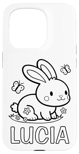 Lucia Name Hase Häschen Osterhase zum Ausmalen Mädchenname Hülle für iPhone 15 Pro Lucia Name Hase Häschen Osterhase zum Ausmalen Mädchenname Hülle für iPhone 15 Pro von SylColor Namensgeschenke mit Aufdruck zum Malen
