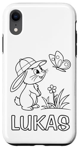 Lukas Name Hase Häschen Osterhase zum Ausmalen Jungenname Hülle für iPhone XR Lukas Name Hase Häschen Osterhase zum Ausmalen Jungenname Hülle für iPhone XR von SylColor Namensgeschenke mit Aufdruck zum Malen