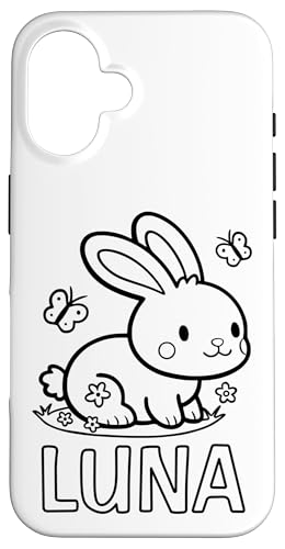 Luna Name Hase Häschen Osterhase zum Ausmalen Mädchenname Hülle für iPhone 16 Luna Name Hase Häschen Osterhase zum Ausmalen Mädchenname Hülle für iPhone 16 von SylColor Namensgeschenke mit Aufdruck zum Malen