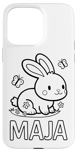 Maja Name Hase Häschen Osterhase zum Ausmalen Mädchenname Hülle für iPhone 15 Pro Max Maja Name Hase Häschen Osterhase zum Ausmalen Mädchenname Hülle für iPhone 15 Pro Max von SylColor Namensgeschenke mit Aufdruck zum Malen