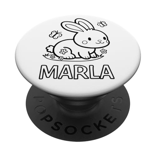 Marla Name Hase Häschen Osterhase zum Ausmalen Mädchenname PopSockets Klebender PopGrip Marla Name Hase Häschen Osterhase zum Ausmalen Mädchenname PopSockets Klebender PopGrip von SylColor Namensgeschenke mit Aufdruck zum Malen