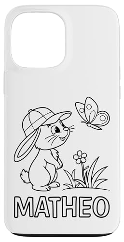 Matheo Name Hase Häschen Osterhase zum Ausmalen Jungenname Hülle für iPhone 13 Pro Max Matheo Name Hase Häschen Osterhase zum Ausmalen Jungenname Hülle für iPhone 13 Pro Max von SylColor Namensgeschenke mit Aufdruck zum Malen