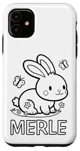 Merle Name Hase Häschen Osterhase zum Ausmalen Mädchenname Hülle für iPhone 11 Merle Name Hase Häschen Osterhase zum Ausmalen Mädchenname Hülle für iPhone 11 von SylColor Namensgeschenke mit Aufdruck zum Malen