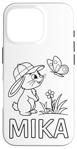 Mika Name Hase Häschen Osterhase zum Ausmalen Jungenname Hülle für iPhone 16 Pro Mika Name Hase Häschen Osterhase zum Ausmalen Jungenname Hülle für iPhone 16 Pro von SylColor Namensgeschenke mit Aufdruck zum Malen