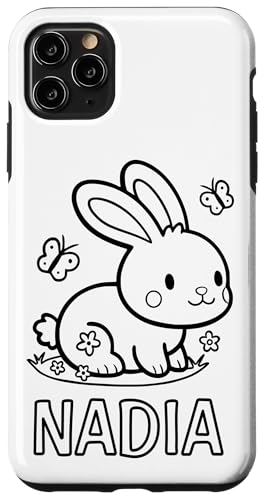 Nadia Name Hase Häschen Osterhase zum Ausmalen Mädchenname Hülle für iPhone 11 Pro Max Nadia Name Hase Häschen Osterhase zum Ausmalen Mädchenname Hülle für iPhone 11 Pro Max von SylColor Namensgeschenke mit Aufdruck zum Malen