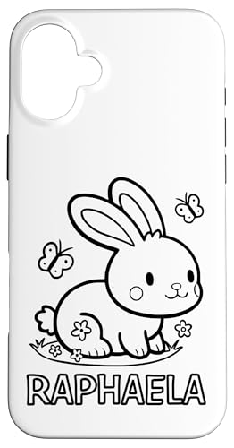Raphaela Name Hase Häschen Osterhase zum Ausmalen Hülle für iPhone 16 Plus Raphaela Name Hase Häschen Osterhase zum Ausmalen Hülle für iPhone 16 Plus von SylColor Namensgeschenke mit Aufdruck zum Malen