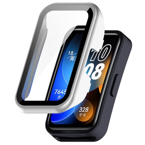 Sylphicryst Hartschalen-Case mit entspiegeltem Glas Kompatibel mit Huawei Band 10/10 NFC/9/9 NFC/8/8 NFC - Vollschutz-Hülle [Stoßfest, Kratzgeschützt] Leichtes Snap von Sylphicryst
