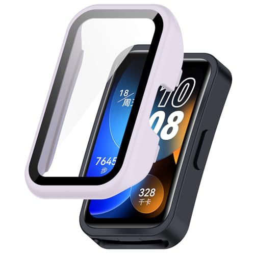 Sylphicryst Hartschalen-Case mit entspiegeltem Glas Kompatibel mit Huawei Band 10/10 NFC/9/9 NFC/8/8 NFC - Vollschutz-Hülle [Stoßfest, Kratzgeschützt] Leichtes Snap von Sylphicryst