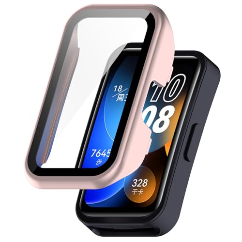 Sylphicryst Hartschalen-Case mit entspiegeltem Glas Kompatibel mit Huawei Band 10/10 NFC/9/9 NFC/8/8 NFC - Vollschutz-Hülle [Stoßfest, Kratzgeschützt] Leichtes Snap von Sylphicryst