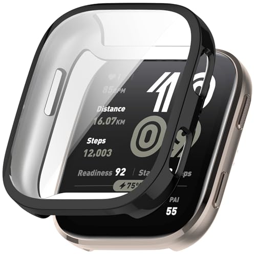 Sylphicryst Vollschutz-Hülle mit Hartglas Kompatibel mit Amazfit Bip 6 (A2435) | Ultra-leichte (8,6g) PC-Schutzhülle + HD-Bildschirmschutz von Sylphicryst
