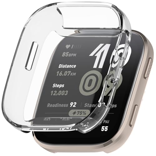 Sylphicryst Vollschutz-Hülle mit Hartglas Kompatibel mit Amazfit Bip 6 (A2435) | Ultra-leichte (8,6g) PC-Schutzhülle + HD-Bildschirmschutz von Sylphicryst