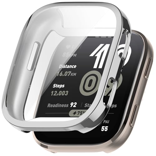 Sylphicryst Vollschutz-Hülle mit Hartglas Kompatibel mit Amazfit Bip 6 (A2435) | Ultra-leichte (8,6g) PC-Schutzhülle + HD-Bildschirmschutz von Sylphicryst
