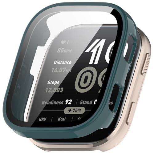 Sylphicryst Vollschutz-Hülle mit Hartglas Kompatibel mit Amazfit Bip 6 (A2435) | Ultra-leichte (8,6g) PC-Schutzhülle + HD-Bildschirmschutz von Sylphicryst