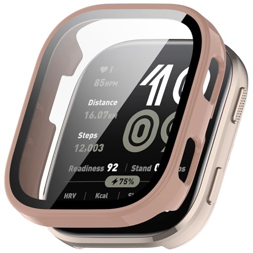 Sylphicryst Vollschutz-Hülle mit Hartglas Kompatibel mit Amazfit Bip 6 (A2435) | Ultra-leichte (8,6g) PC-Schutzhülle + HD-Bildschirmschutz von Sylphicryst