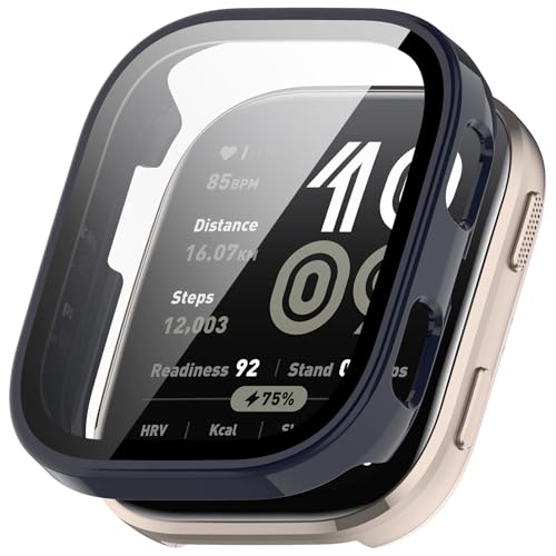 Sylphicryst Vollschutz-Hülle mit Hartglas Kompatibel mit Amazfit Bip 6 (A2435) | Ultra-leichte (8,6g) PC-Schutzhülle + HD-Bildschirmschutz von Sylphicryst