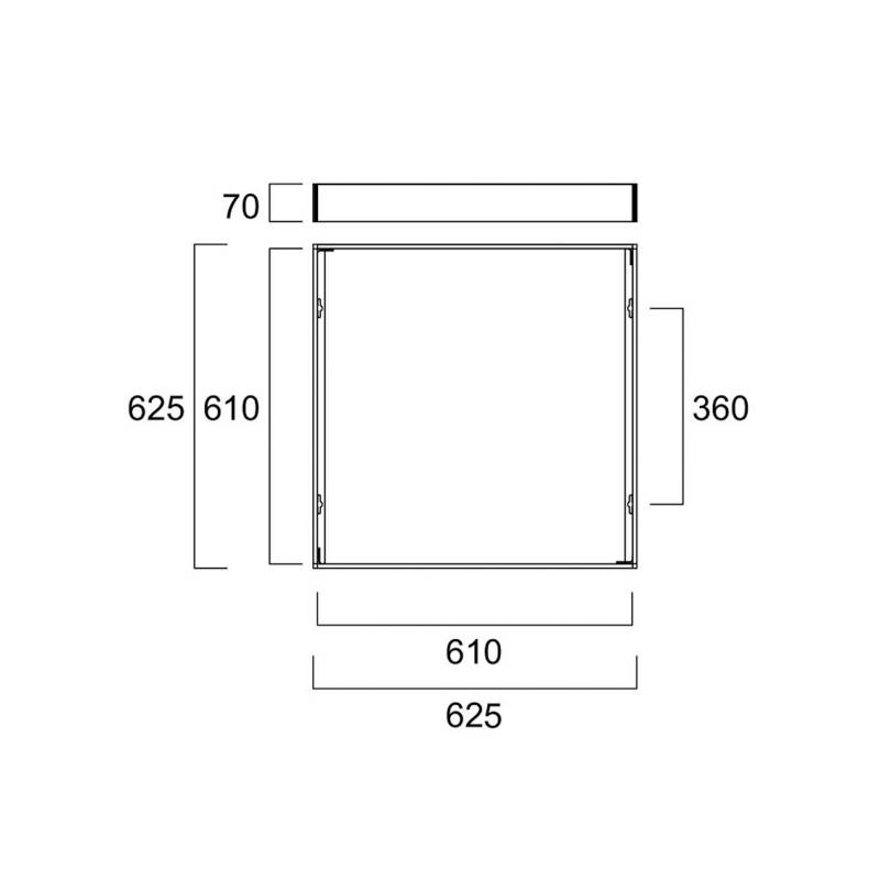 Sylvania Anbaurahmenset für LED-Panels, 62,5 x 62,5 cm von Sylvania