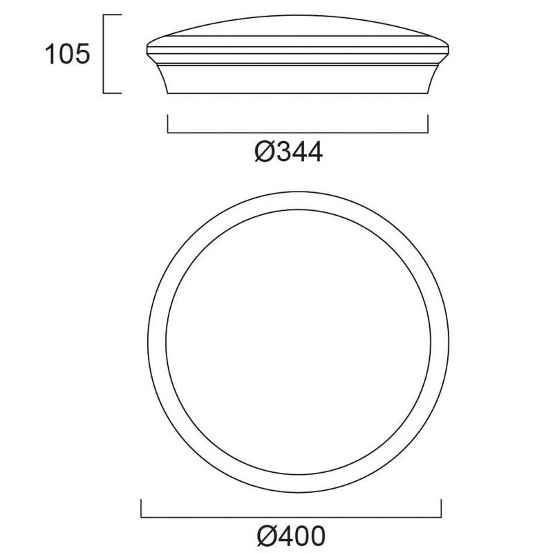Sylvania Deckenlampe Start Surface, Ø 40 cm, CCT, Multipower von Sylvania