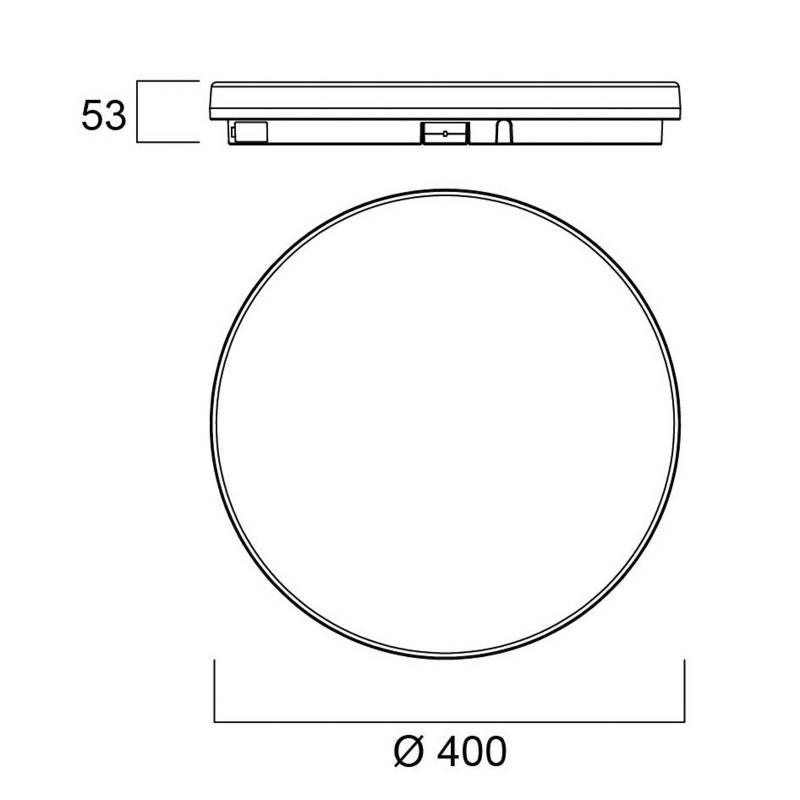 Sylvania Deckenlampe Start Surface Slim, Ø 40 cm, IP54, dim. von Sylvania