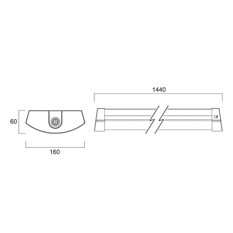 Sylvania LED-Deckenleuchte Deltawing, 144 cm, IP44, 840 von Sylvania