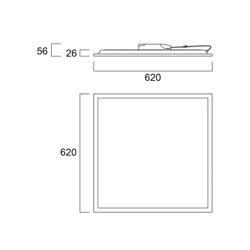 Sylvania LED-Panel Start, 62,5 x 62,5 cm, 840, DALI, 30 W von Sylvania